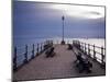 England, Dorset, Swanage; Sunrise from the Banjo Jetty at Swanage, with the Isle of Wight-Katie Garrod-Mounted Photographic Print