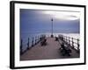 England, Dorset, Swanage; Sunrise from the Banjo Jetty at Swanage, with the Isle of Wight-Katie Garrod-Framed Photographic Print