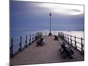 England, Dorset, Swanage; Sunrise from the Banjo Jetty at Swanage, with the Isle of Wight-Katie Garrod-Mounted Photographic Print