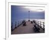 England, Dorset, Swanage; Sunrise from the Banjo Jetty at Swanage, with the Isle of Wight-Katie Garrod-Framed Photographic Print