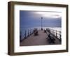 England, Dorset, Swanage; Sunrise from the Banjo Jetty at Swanage, with the Isle of Wight-Katie Garrod-Framed Photographic Print