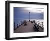 England, Dorset, Swanage; Sunrise from the Banjo Jetty at Swanage, with the Isle of Wight-Katie Garrod-Framed Photographic Print