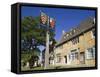 England, Gloustershire, Cotswolds, Chipping Campden, Heraldic Town Sign-Steve Vidler-Framed Stretched Canvas