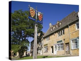 England, Gloustershire, Cotswolds, Chipping Campden, Heraldic Town Sign-Steve Vidler-Stretched Canvas