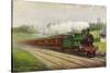 England - Great Northern Railways Flying Scotchman Train Near Hatfield-Lantern Press-Stretched Canvas