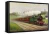 England - Great Northern Railways Flying Scotchman Train Near Hatfield-Lantern Press-Framed Stretched Canvas