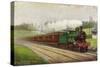 England - Great Northern Railways Flying Scotchman Train Near Hatfield-Lantern Press-Stretched Canvas