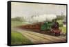 England - Great Northern Railways Flying Scotchman Train Near Hatfield-Lantern Press-Framed Stretched Canvas