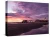 England, Lancashire, Blackpool, Central Pier Sunset-Mark Sykes-Stretched Canvas