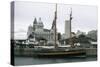 England, Lancashire, Liverpool, Ship in Albert Dock-null-Stretched Canvas