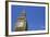 England, London, Big Ben, Aeroplane Flying in Blue Sky in Background-Michael Blann-Framed Photographic Print
