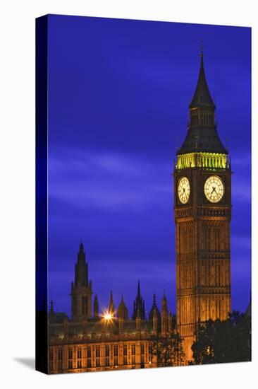 England, London. Big Ben and Palace of Westminster at twilight.-Jaynes Gallery-Stretched Canvas