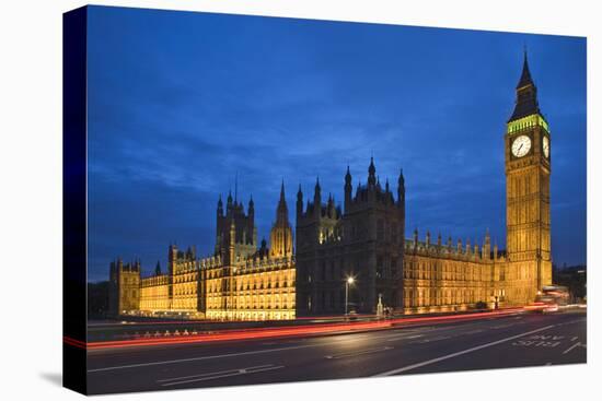 England, London. Big Ben and Palace of Westminster.-Jaynes Gallery-Stretched Canvas