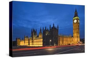 England, London. Big Ben and Palace of Westminster.-Jaynes Gallery-Stretched Canvas