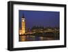 England, London. Big Ben and Westminster Bridge over River Thames.-Jaynes Gallery-Framed Photographic Print