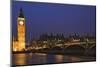 England, London. Big Ben and Westminster Bridge over River Thames.-Jaynes Gallery-Mounted Photographic Print