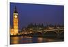 England, London. Big Ben and Westminster Bridge over River Thames.-Jaynes Gallery-Framed Photographic Print