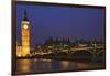 England, London. Big Ben and Westminster Bridge over River Thames.-Jaynes Gallery-Framed Photographic Print