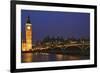 England, London. Big Ben and Westminster Bridge over River Thames.-Jaynes Gallery-Framed Premium Photographic Print