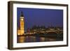 England, London. Big Ben and Westminster Bridge over River Thames.-Jaynes Gallery-Framed Photographic Print