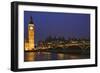 England, London. Big Ben and Westminster Bridge over River Thames.-Jaynes Gallery-Framed Photographic Print