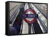 England, London, City of London. Interior of St. Paul's Underground Station-Pamela Amedzro-Framed Stretched Canvas