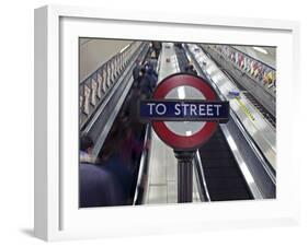 England, London, City of London. Interior of St. Paul's Underground Station-Pamela Amedzro-Framed Photographic Print