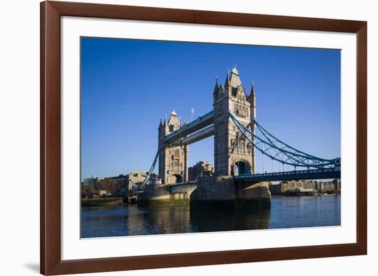 England, London, City, Tower Bridge, Morning-Walter Bibikow-Framed Photographic Print