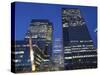 England, London, Docklands, Canary Wharf, Office Buildings at Night-Steve Vidler-Stretched Canvas