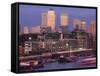 England, London, Docklands, Canary Wharf Skyline-Steve Vidler-Framed Stretched Canvas