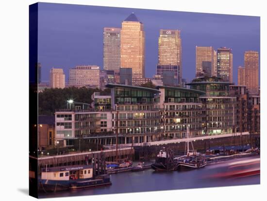 England, London, Docklands, Canary Wharf Skyline-Steve Vidler-Stretched Canvas
