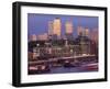 England, London, Docklands, Canary Wharf Skyline-Steve Vidler-Framed Photographic Print