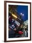 England, London, Knightsbridge, London Taxi on Brompton Road, Dusk-Walter Bibikow-Framed Photographic Print