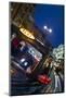 England, London, Knightsbridge, London Taxi on Brompton Road, Dusk-Walter Bibikow-Mounted Photographic Print