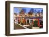 England, London, Little Venice, Canal Boats at Annual Canalway Cavalcade-Steve Vidler-Framed Photographic Print