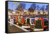 England, London, Little Venice, Canal Boats at Annual Canalway Cavalcade-Steve Vidler-Framed Stretched Canvas