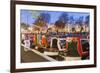 England, London, Little Venice, Canal Boats at Annual Canalway Cavalcade-Steve Vidler-Framed Photographic Print