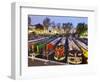 England, London, Little Venice, Canal Boats-Steve Vidler-Framed Photographic Print