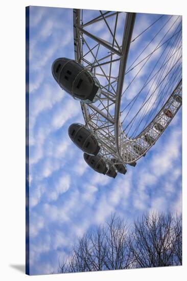 England, London, London Eye, Morning-Walter Bibikow-Stretched Canvas