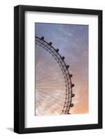 England, London, London Eye, Sunrise-Walter Bibikow-Framed Photographic Print