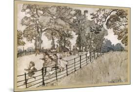 England, London, Parks-Arthur Rackham-Mounted Art Print