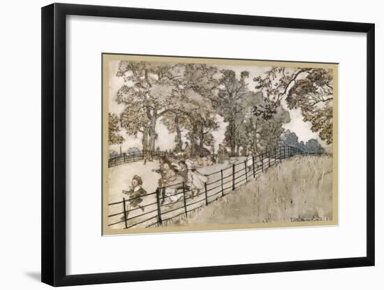 England, London, Parks-Arthur Rackham-Framed Art Print