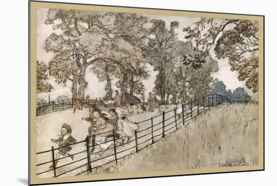 England, London, Parks-Arthur Rackham-Mounted Art Print