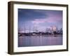 England, London, Royal Victoria Docks, O2 Arena and Canary Wharf-Jane Sweeney-Framed Photographic Print