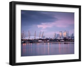 England, London, Royal Victoria Docks, O2 Arena and Canary Wharf-Jane Sweeney-Framed Photographic Print