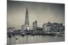 England, London, Shard Building from Millennium Bridge, Dusk-Walter Bibikow-Mounted Photographic Print