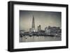 England, London, Shard Building from Millennium Bridge, Dusk-Walter Bibikow-Framed Photographic Print