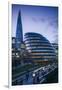 England, London, Shard Fand London City Hall Buildings, Dusk-Walter Bibikow-Framed Photographic Print