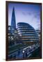 England, London, Shard Fand London City Hall Buildings, Dusk-Walter Bibikow-Framed Photographic Print