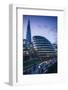 England, London, Shard Fand London City Hall Buildings, Dusk-Walter Bibikow-Framed Photographic Print